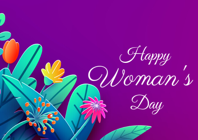 Woman's day postcard Pocztówka template