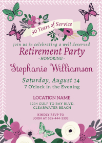 Woman's Retirement Party Invitation Template | PosterMyWall