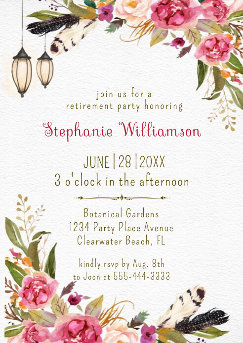 Woman's Retirement Party Invitation Template | PosterMyWall