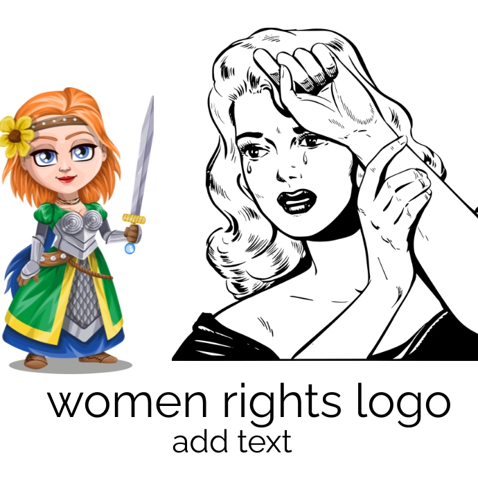 Woman awareness logo template.