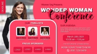 Woman Day Conference poster banner digital di งานแสดงผลงานแบบดิจิทัล (16:9) template
