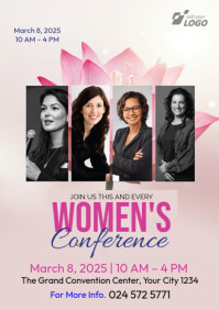 Women's Empowerment Woman Conference Leaflet Poster Template | PosterMyWall
