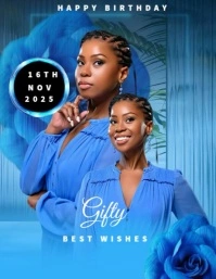 Women's Birthday Poster Flyer (US Letter) template