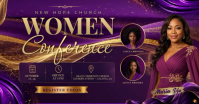Purple Women's Church Conference Gedeelde afbeelding op Facebook Template