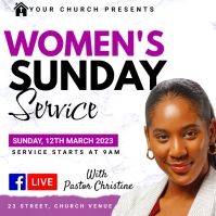 WOMEN'S CHURCH SERVICE Instagram-Beitrag template
