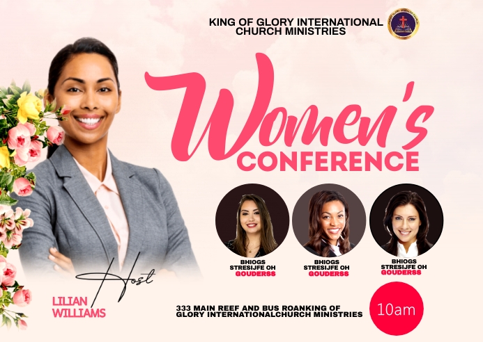women's conference Postcard template