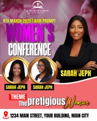 women's conference flyer Instagram Portrait template