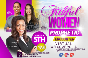 Women's conference flyer Étiquette template