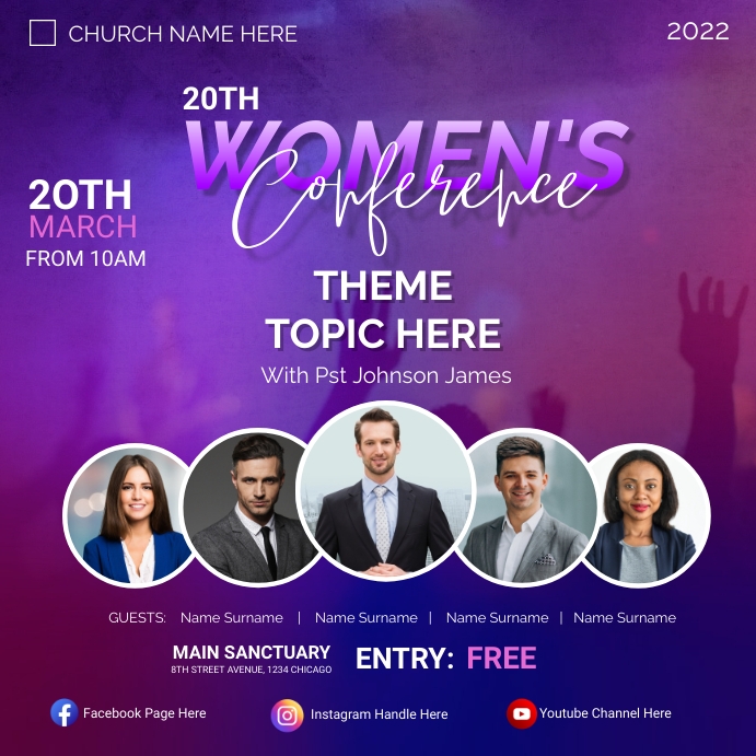 women's conference flyer Template | PosterMyWall women's conference flyer Template | PosterMyWall