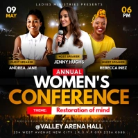 Women's conference leadership business summit promotion flyer poster design template Instagram post