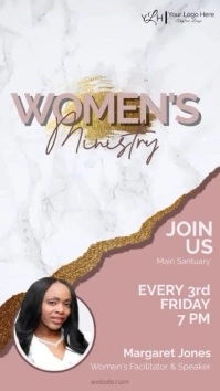 women's day, women's fellowship, flyer Instagram Story template