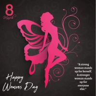 Women's day 2024 a4 Square (1:1) template