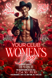 Women's Day 8 March Banner 4' × 6' template