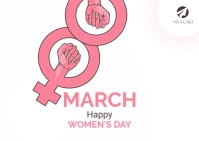 Women's Day Ad Открытка template