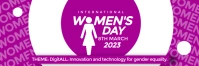 SIMPLE PURPLE WOMEN'S DAY BANNER แบนเนอร์ 2' × 6' template