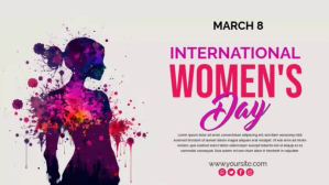 Hvid International Women's Day Digitalt display Template