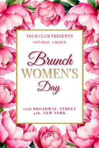 Women's Day Brunch Banner 4' × 6' template