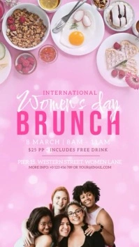 WOMEN'S DAY BRUNCH EVENT DESIGN TEMPLATE Instagram Story