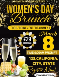 Women's day brunch flyer Volantino (US Letter) template