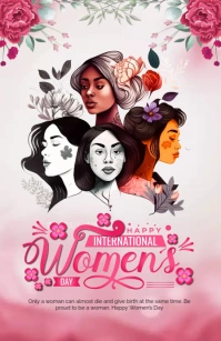 women's day card Tabloid template