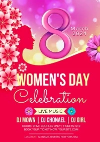 Women's day Celebration A4 template