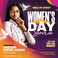 Women's Day Church Service design Instagram Post template