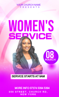Women's day church service Amerikansk lov template