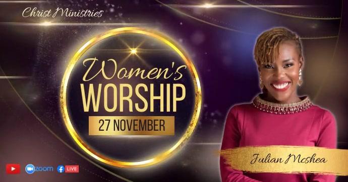 women's day church service template auf Facebook geteiltes Bild