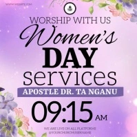 women's day church sunday service sermon template Instagram Post