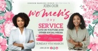 women's day church sunday service sermon template Facebook Shared Image