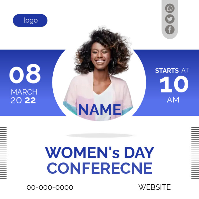 Women's day conference Instagram Post Templat Vierkant (1:1) template