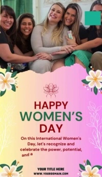 Women's day นามบัตร template