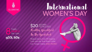 粉色 International Women's Day Facebook Cover Video Template