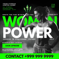 Schwarz Women's Empowerment Instagram-Beitrag Template