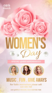 Women's Day Flyer, International Women's Day Historia de Instagram template