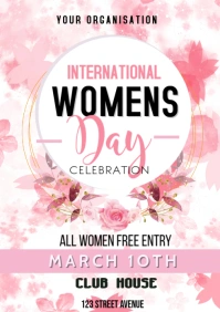 women's day flyers A3 template