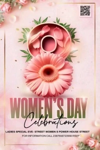 Women's day Instagram flyer Poster template