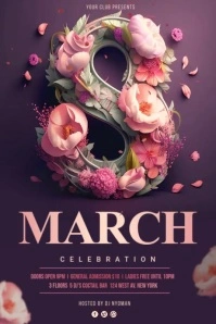Women's Day Instagram post Poster template