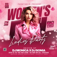 Women's Day Ladies Party Flyer Instagram Post template