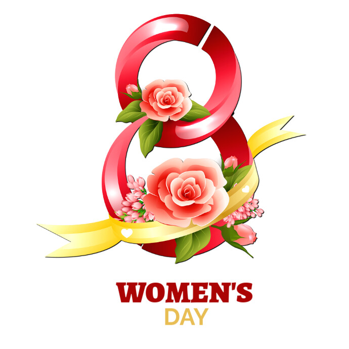 Women's day logo Logótipo template