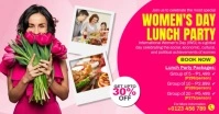Women's Day Lunch Party Facebook Event Cover template