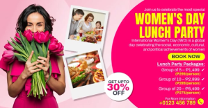 Rosa Women's Day Lunch Party Facebook Event Cover Template
