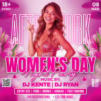 Women's Day Night Party Square (1:1) template