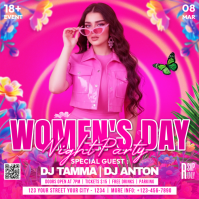 Women's Day Night Party Square (1:1) template