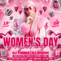 Women's Day Night Party Square Квадрат (1 : 1) template
