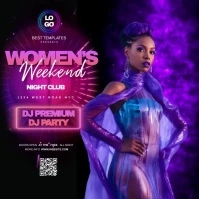 women's day party night instagram post Square (1:1) template