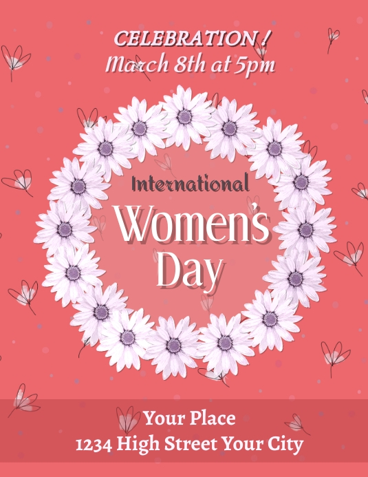 women's day poster Ulotka (US Letter) template