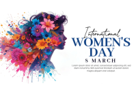 Women's Day Poster Postcard template
