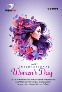 Women's Day Poster 横幅 4' × 6' template