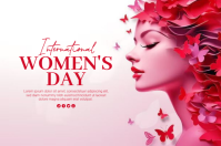 Women's Day Poster Template Этикетка